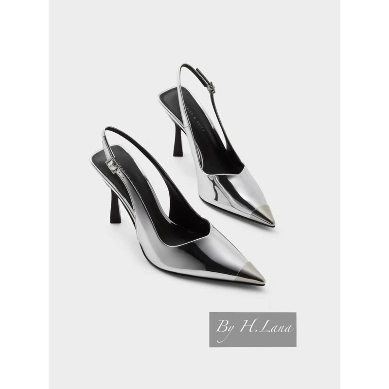 MÃ 8145 GIẦY CAO GÓT MŨI NHỌN KIM LOẠI CK ĐẾ 9p