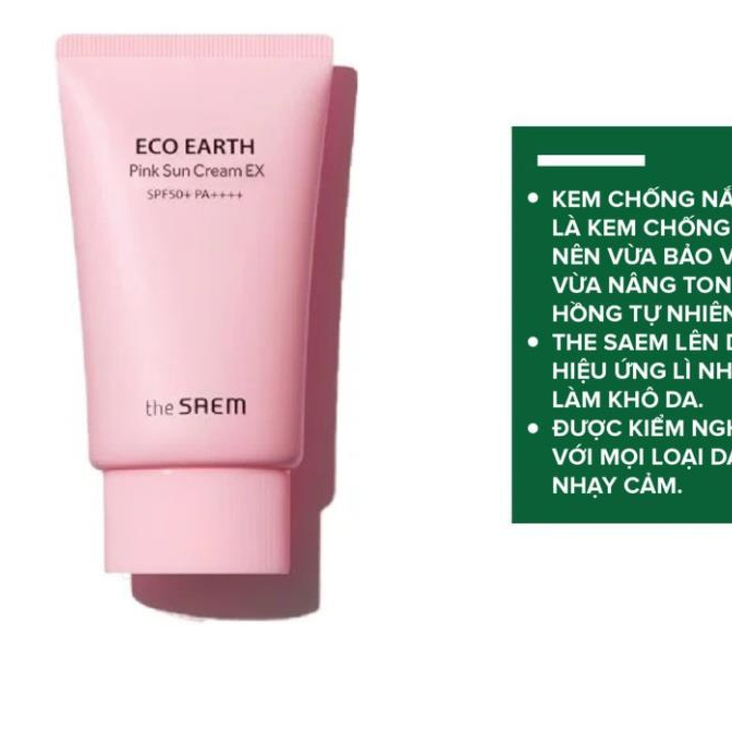 Kem Chống Nắng The Saem - Kcn The Seam Eco Earth Power Sun Cream 50g -CH
