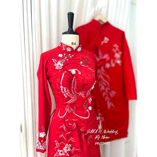 Áo dài cặp đỏ cao cấp
