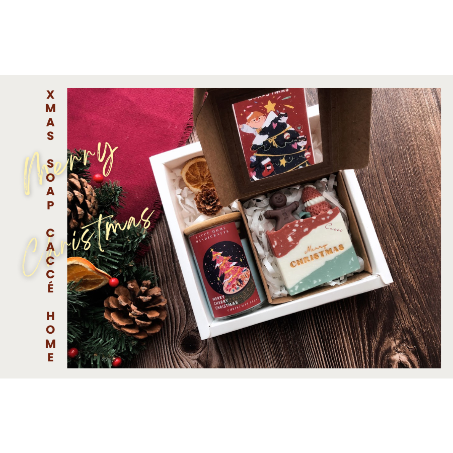 Quà tặng giáng sinh thủ công xà phòng, nến thơm thiên nhiên Caccé Home (handmade Noel gift)