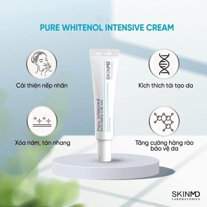 Kem dưỡng trắng da SkinMD Pure Whitenol Intensive Cream 15ml | Chính hãng