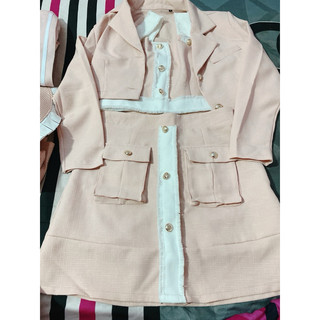 Set dạ 3 món kèm vest