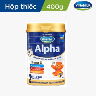 (HSD T8-2027) SỮA BỘT VINAMILK DIELAC ALPHA 2 400G (Cho Bé Từ 6-12 Tháng).