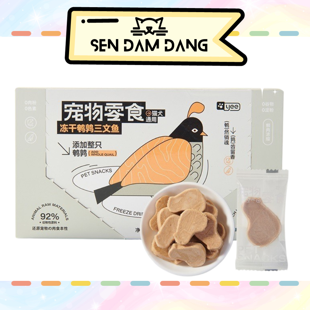 Thịt Sấy Chim Cút, Cá Hồi Yee Cho Cún Mèo