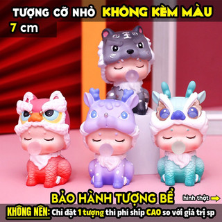 Tượng tô màu bé lân mini 3d