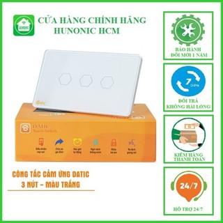 Công tắc hunonic datic wifi 3 nút điều khiển qua điện thoại - sử dụng dễ dàng!
