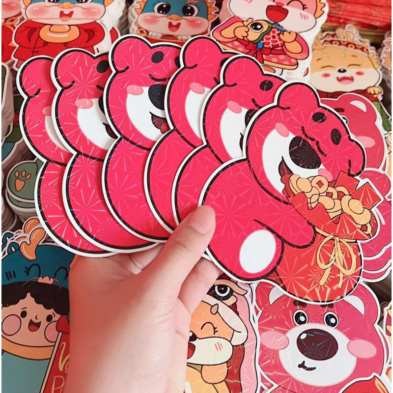 Combo 10 bao lì xì chi bi hoạt hình siêu cute dễ thương TẾT 2024