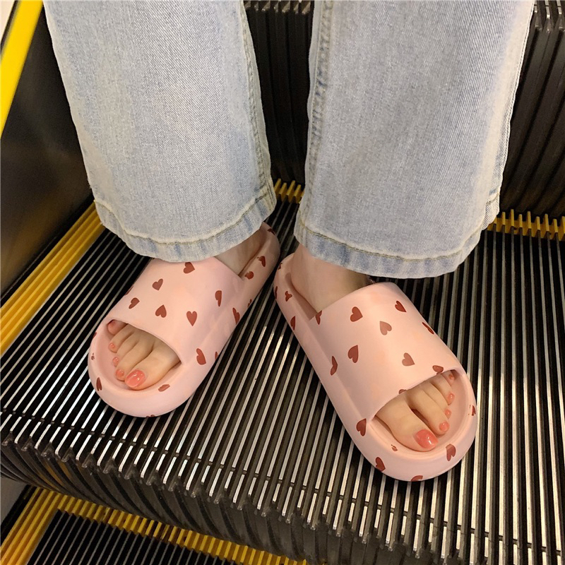 Dép đi trong nhà hình trái tim, dép unisex nam nữ đi trong nhà hình trái tim