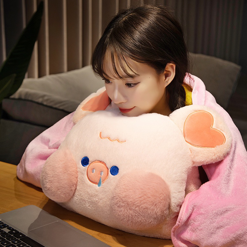 NEW💥Gấu mền văn phòng 3 in 1💥Cam kết Gấu bông cao cấp