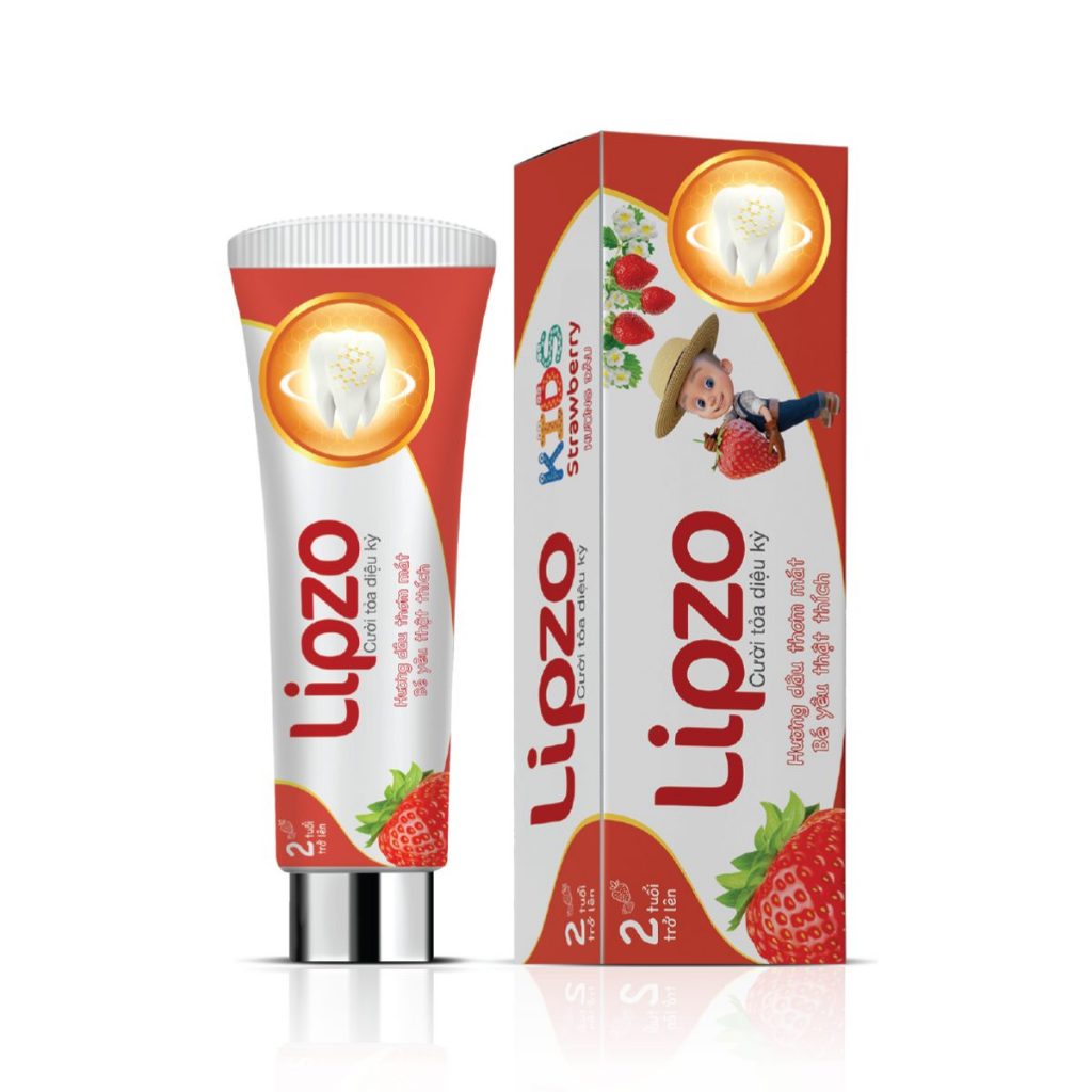 Kem đánh răng trẻ em Lipzo hương Dâu 75g