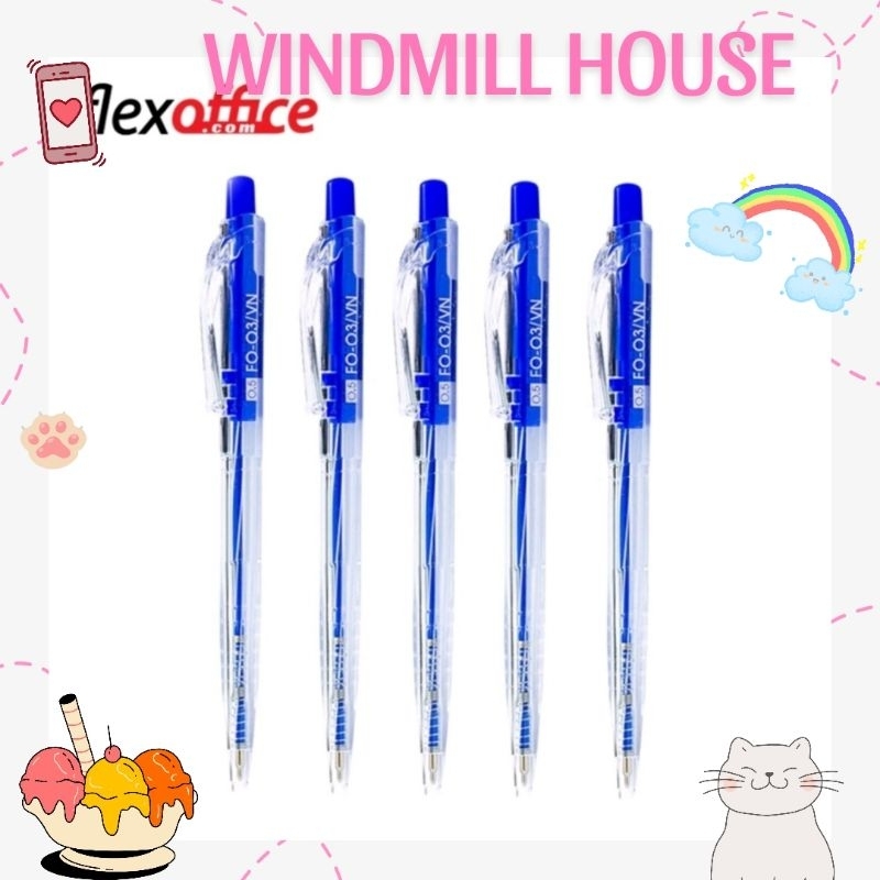 HỘP VIẾT BI 20 CÂY THIÊN LONG FLEX OFFICE FO-03 ĐỦ MÀU