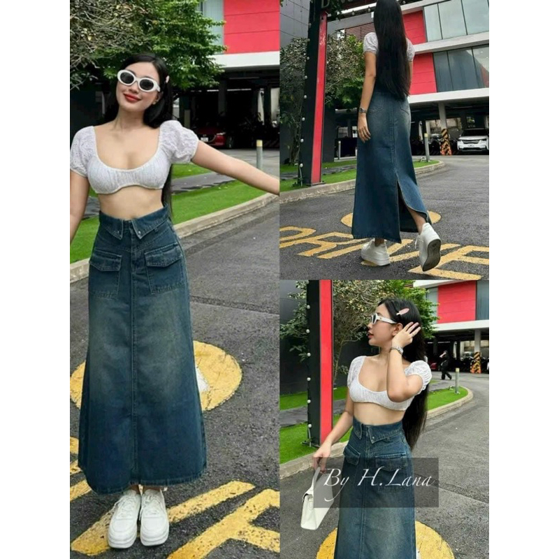 MÃ 9712 CHÂN VÁY JEAN BẺ CẠP HOT HIT