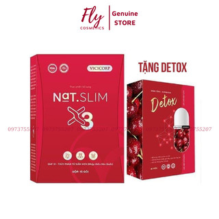 Chính hãng giảm cân nat slim x3 vicicorp giúp giảm cân an toàn hiệu qủa hộp 30 viên tặng detox