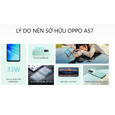 Oppo A57 5G 512GB ROM + 12GB RAM Có chức năng Facelock 6.5 MÀN HÌNH IPS LCD * Điện thoại thông minh nhập khẩu mới