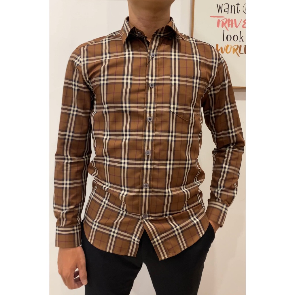 Sơ mi kẻ nam Burbery bản Like Au 1:1 cao cấp nhất