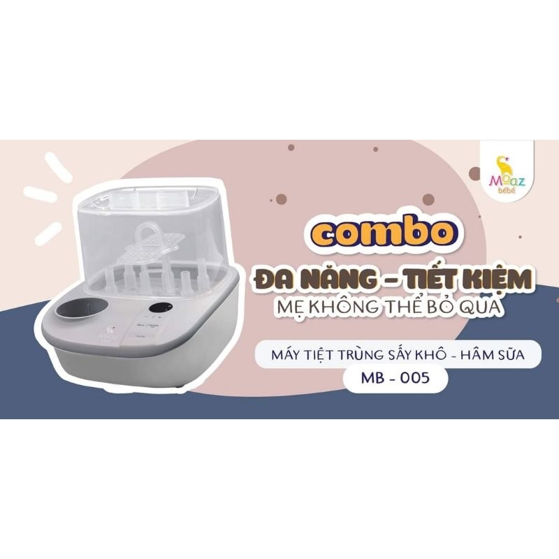 MÁY HÂM SỮA, TIỆT TRÙNG, SẤY KHÔ MOAZ BEBE MB 005