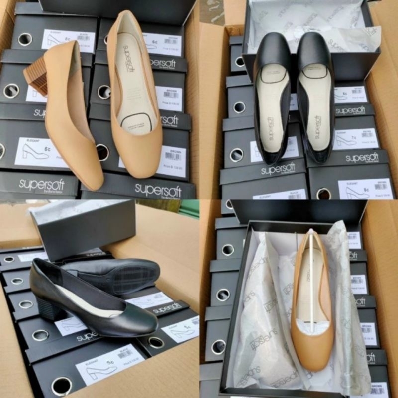 Giày gót trụ 5p da thật xuất Úc