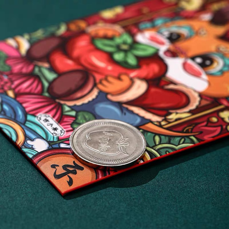 Set 6 Bao Lì Xì May Mắn Rồng Kì Lân Đỏ Mừng Năm Mới Xuân Giáp Thìn 2024