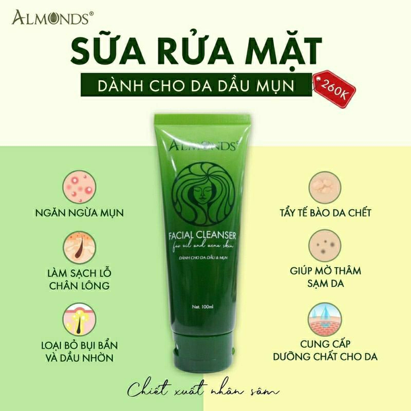 ALMONDS® SỮA RỬA MẶT MỤN