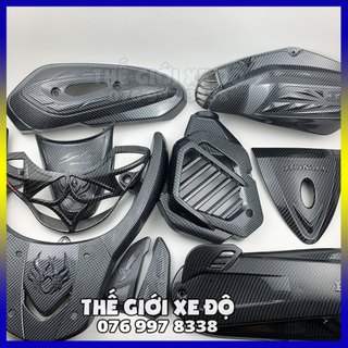 Phụ kiện đồ chơi trang trí ốp xe sh mode đời 2013, 2014, 2015, 2016, 2017, 2018, 2019 carbon - ốp cacbon sh mode
