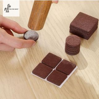 Vĩ miếng lót chân ghế chân bàn bằng nỉ dày 5mm chống trượt tránh trầy xước sàn nhà Fasola PS-019