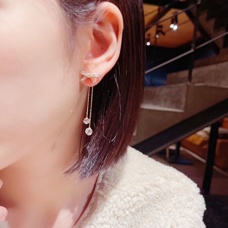 Khuyên tai nơ đeo được 2 kiểu