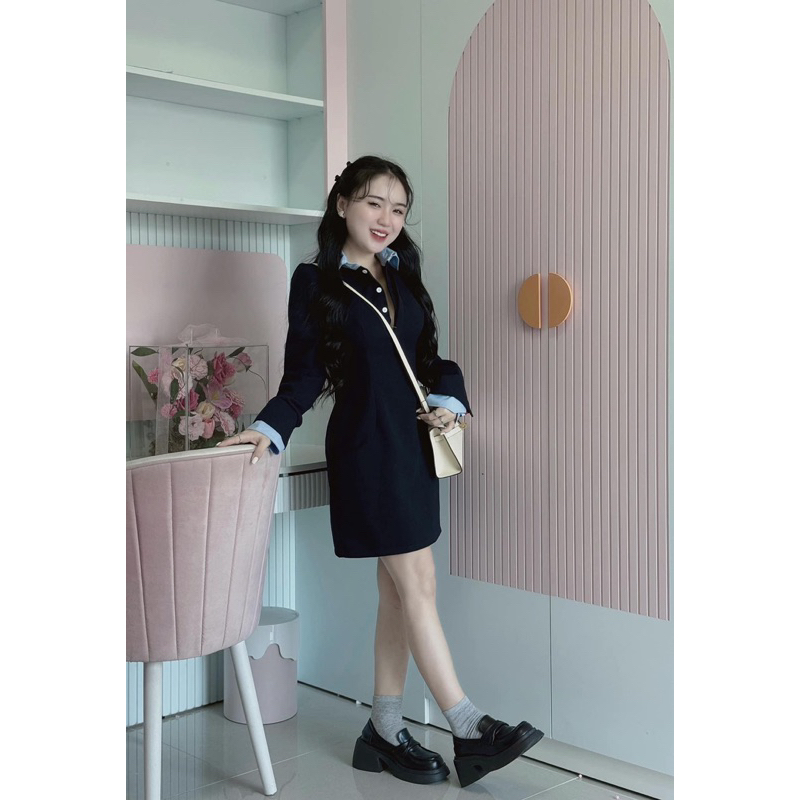 ĐẦM MIX SOMI TAY KIỂU