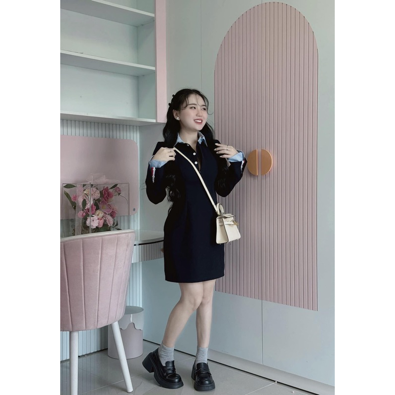 ĐẦM MIX SOMI TAY KIỂU