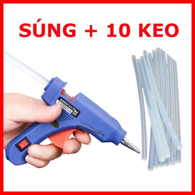 MÁY BẮN KEO NẾN, SÚNG BẮN KEO NẾN TẶNG KÈM 20 KEO NẾN SILICON