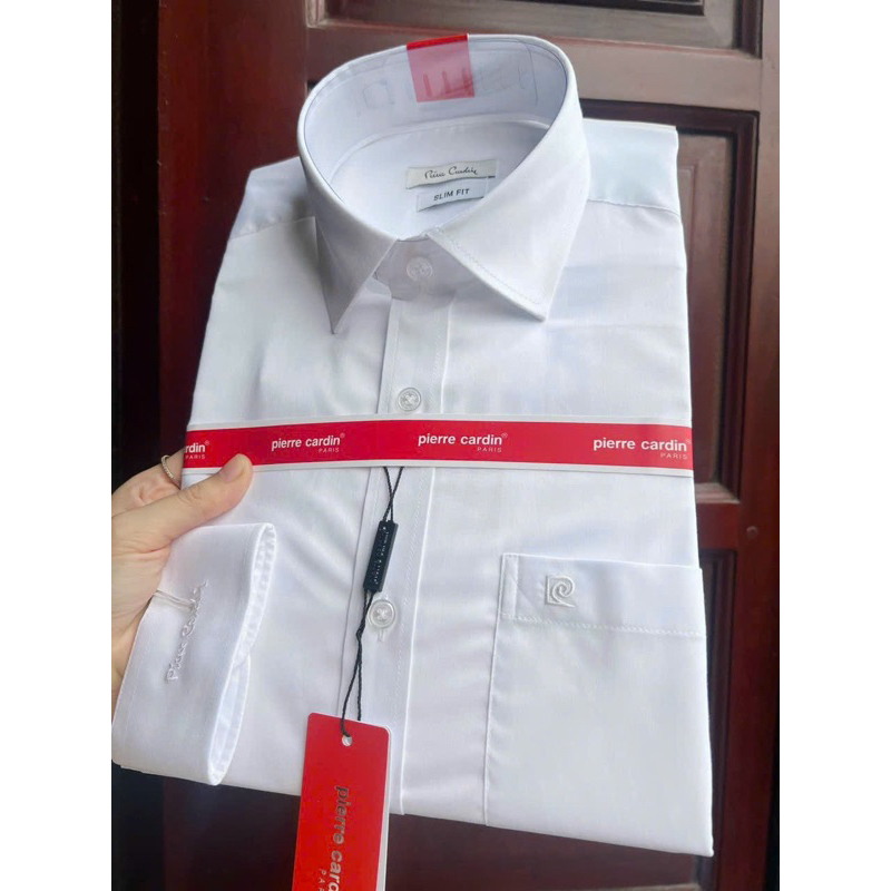 Sơ mi trắng dài tay nam Pier.re Car.din. dáng slimfit chính hãng