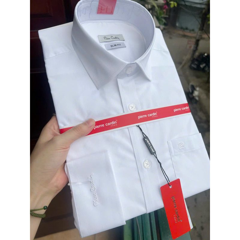 Sơ mi trắng dài tay nam Pier.re Car.din. dáng slimfit chính hãng