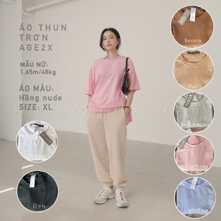 TONE HỒNG áo thun trơn AGE2X siêu dễ thương