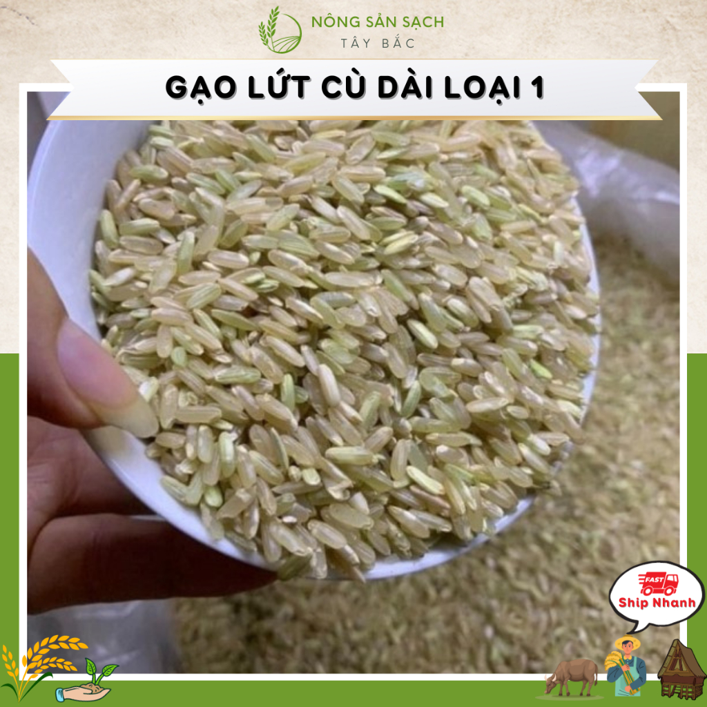 Gạo lứt cù dài Mu cang chai loại 1 dẻo thơm tốt cho sức kho.e