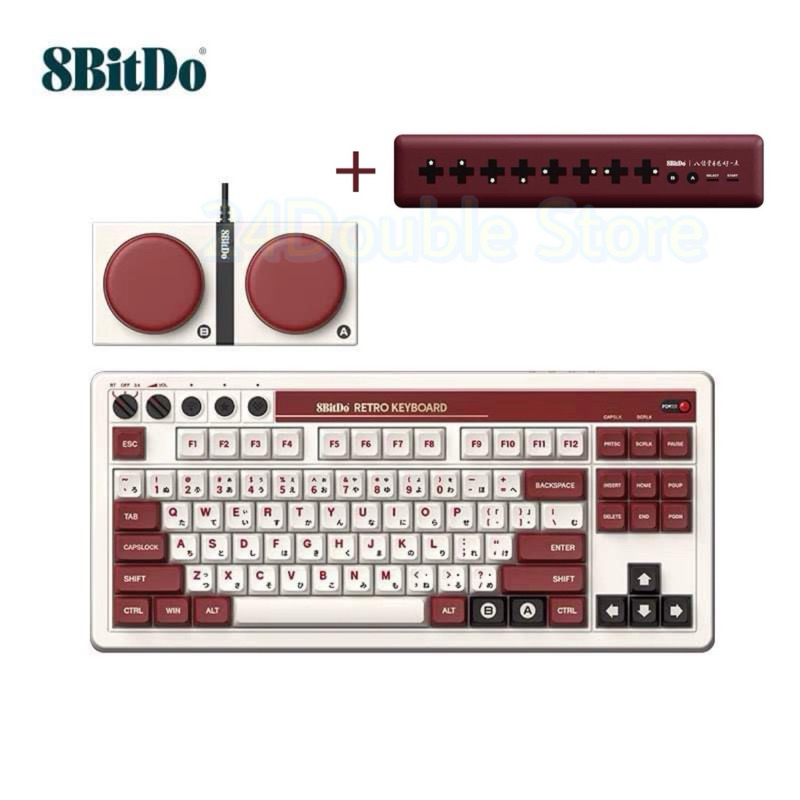 8bitDo Retro Keyboard Bộ Bàn Phím Cơ, 3 Mode, Hotswap