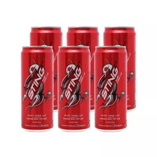 Lốc 6 lon nước tăng lực Sting dâu