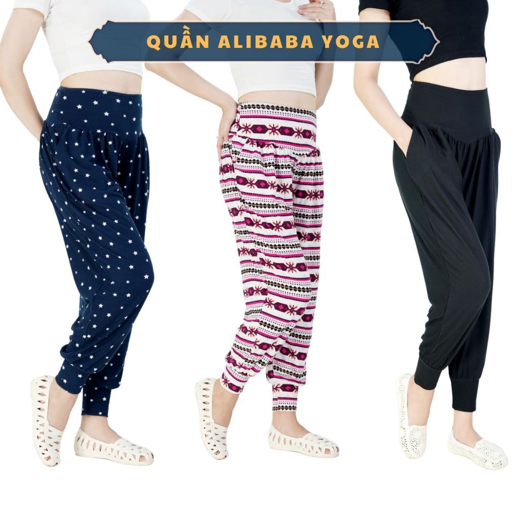 Quần Alibaba Nữ Tập Yoga, zumba - Quần Tập Erobic Nữ - Quần Ống Rộng Bigsize Nữ - Loci Shop