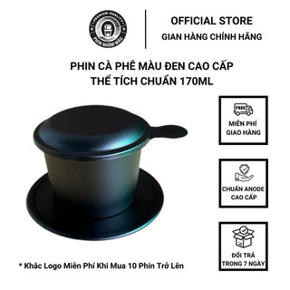 Phin pha cà phê nhôm size 7 pha 25gr anode màu đen cao cấp - phin nhôm màu