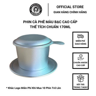 Phin pha cà phê nhôm size 7 pha 25gr anode màu bạc cao cấp - phin nhôm màu