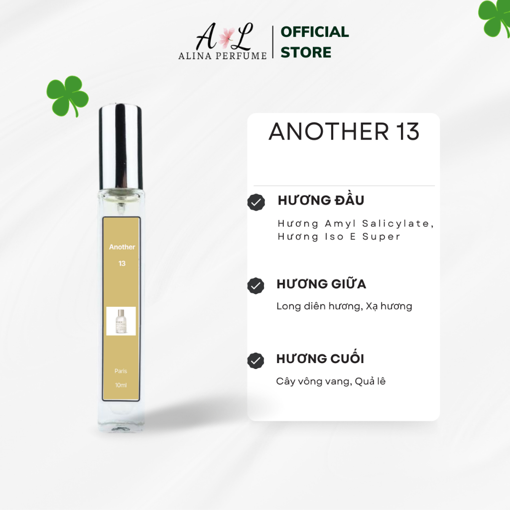 Nước Hoa Chiết Unisex Alina Perfume Another 13 Chính Hãng 10ml Thơm Lâu  Sang trọng, Tinh tế, Nổi bật