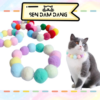 Vòng Cổ Pom Pom Cho Mèo