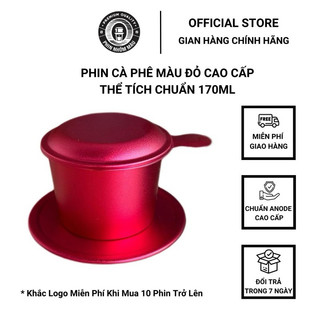 Phin pha cà phê nhôm size 7 pha 25gr anode màu đỏ cao cấp - phin nhôm màu