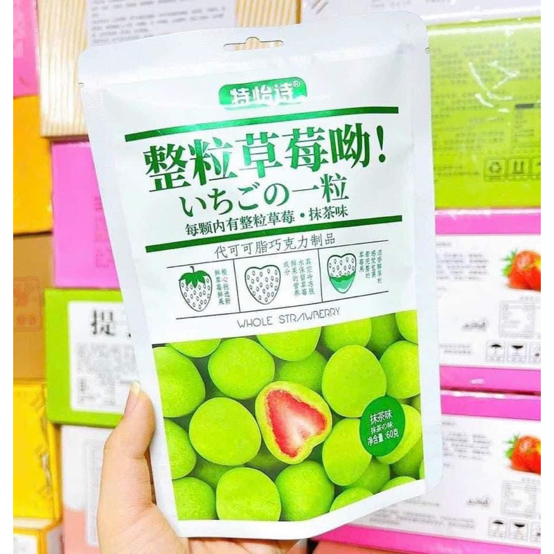 Socola Bọc Dâu Tây Sấy Gói 60g