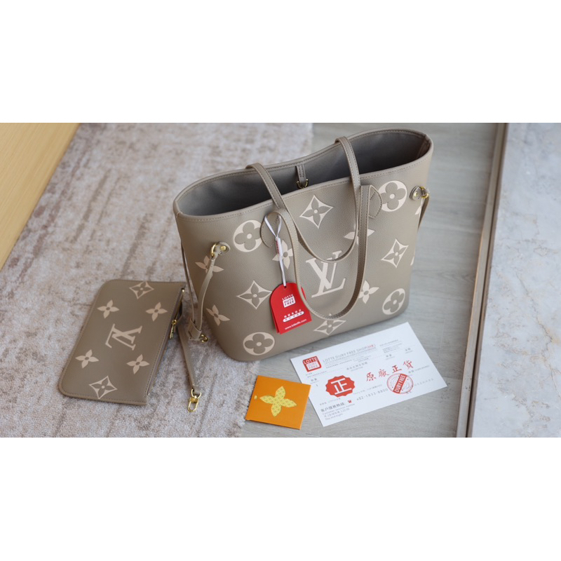 Túi xách LV Neverfull chất da bò size 33cm 4 màu fullbox