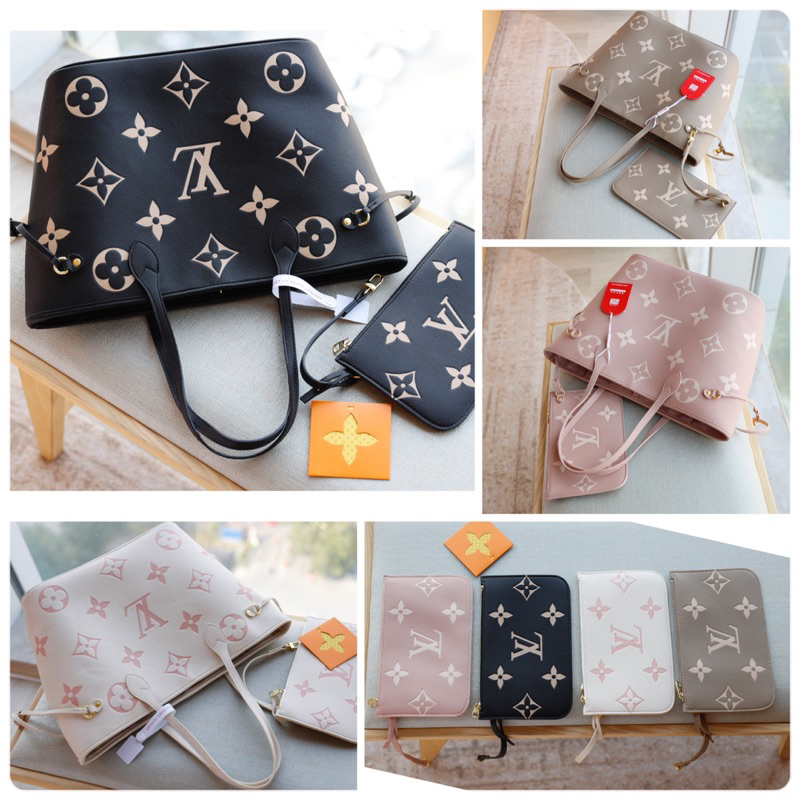 Túi xách LV Neverfull chất da bò size 33cm 4 màu fullbox
