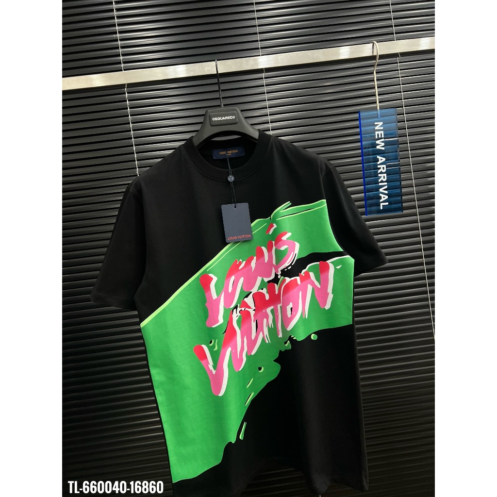 🔥Hot🔥Áo thun LV in chữ đỏ thiết kế hot trend Nam nữ New 2024