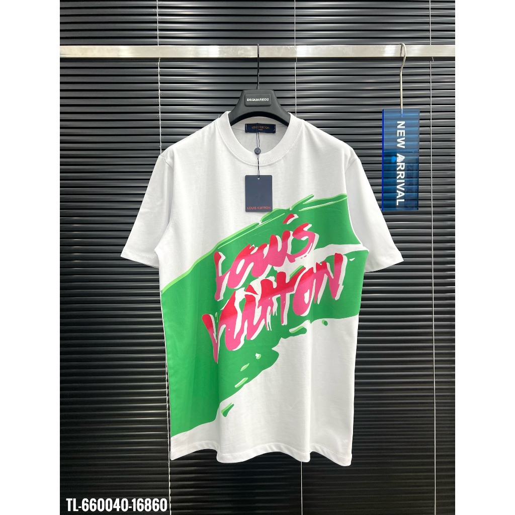 🔥Hot🔥Áo thun LV in chữ đỏ thiết kế hot trend Nam nữ New 2024