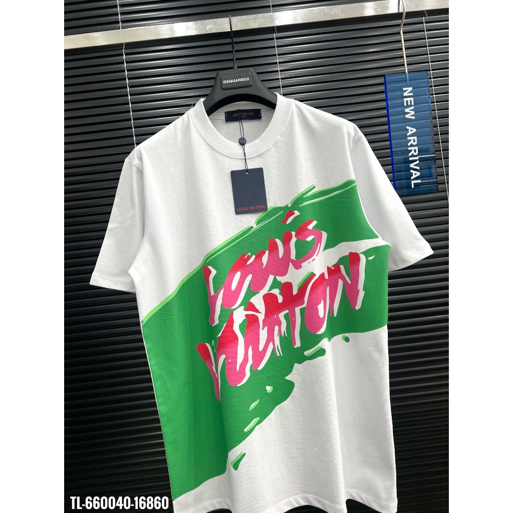 🔥Hot🔥Áo thun LV in chữ đỏ thiết kế hot trend Nam nữ New 2024