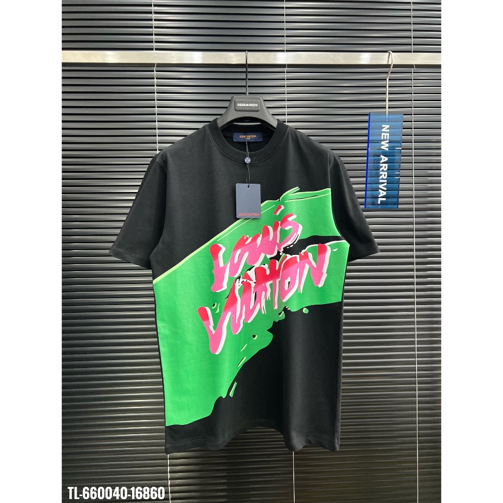 🔥Hot🔥Áo thun LV in chữ đỏ thiết kế hot trend Nam nữ New 2024