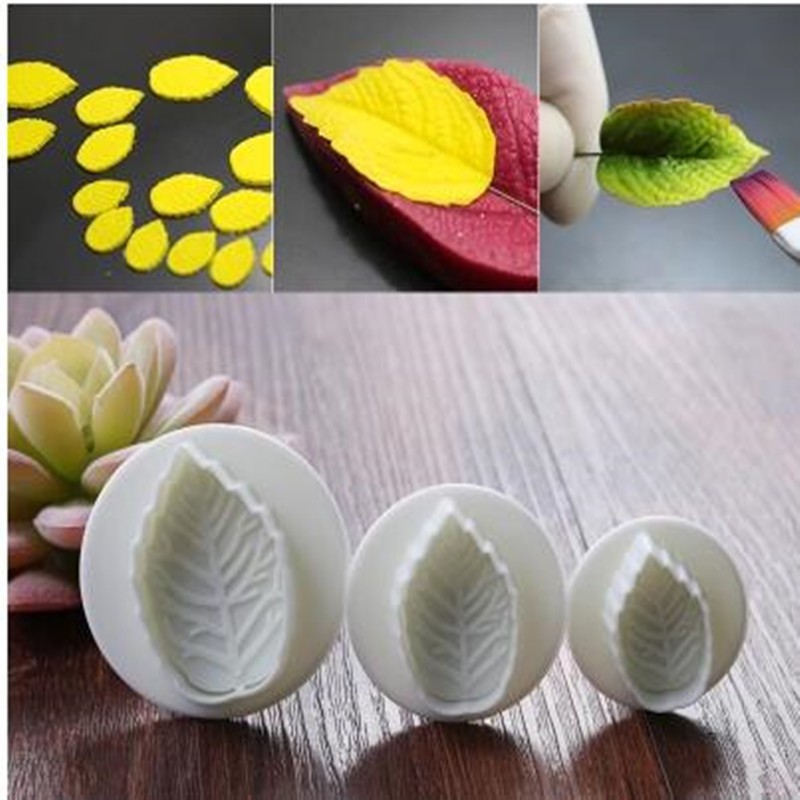 Bộ khuôn nhấn hình lá cho đất sét