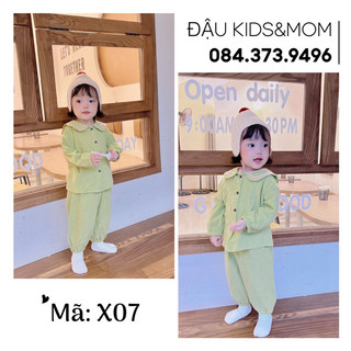 Bộ thô cara dài tay cho bé gái, trai Đậu Kids&Mom